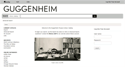 Desktop Screenshot of library.guggenheim.org
