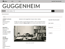 Tablet Screenshot of library.guggenheim.org